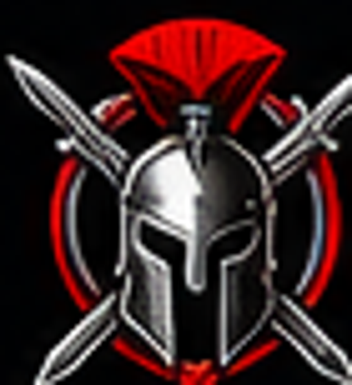Phallanx Spartan helmet and crossed swords